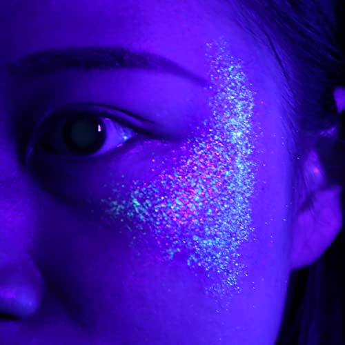 Latibell Body Face Glitter Gel, Uv Black Light Reactive Glow Glitter Makeup, 12 Colors Fine Uv Body Glitter For Women, Face Glitter Makeup Gel For Festival Rave Accessories #TOP1