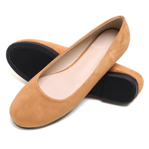 Image of Dear Time Women's Flats Comfortable Slip On Ballet Flats Soft Solid Casual Shoes