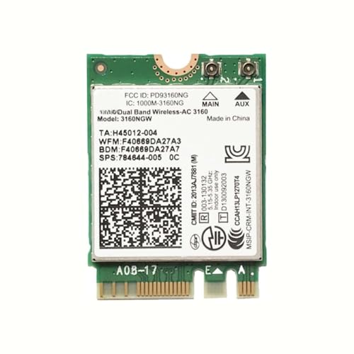 Wireless-AC 3160 Legacy Wi-Fi Adapter for Intel Wireless Dual Band 802.11AC + Bluetooth 4.0 | 2.4GHz & 5GHz Network Card AC3160 3160AC 3160NGW Wireless Adapter