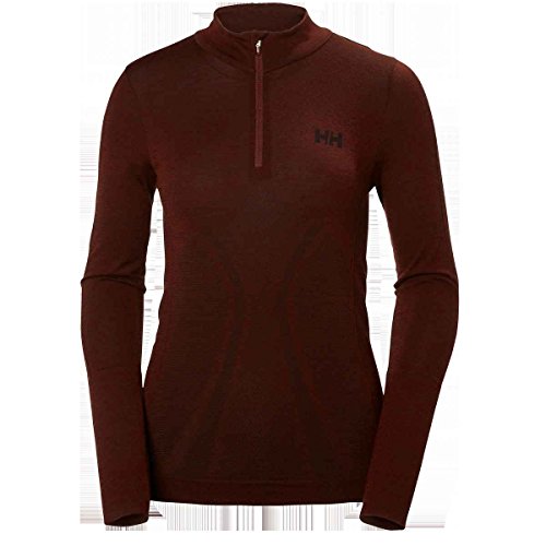 Helly Hansen Women's LIFA Merino Seamless 1/2 Zip Baselayer Top, 117 Port, Medium