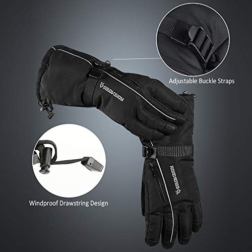 Andoer Luvas de esqui Homens Mulheres Luvas quentes de inverno Luvas de neve à prova de vento Luvas