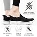 Imagen de Dhinash Zapatillas Casual para Hombre Sin Cordones Calzado Deportivo Calzados para Correr en Asfalto Zapatos de Tenis Zapatillas Deportivas Zapatos de Running Negro Blanco Talla 46