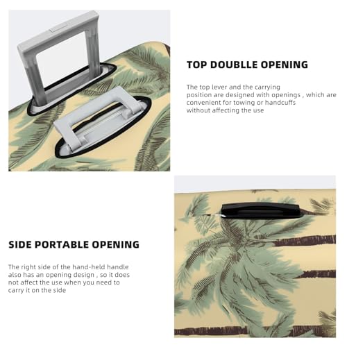 Travel Luggage Cover Palm trees and tigers Suitcase Protector Elastic Washable Stretch Suitcase Protector Anti-Scratch Travel Suitcase Cover Fit 18-32 Inch Luggage4