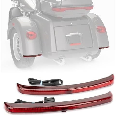 psler Motorcycle Rear Mudguard Blades LED Tail Light Brake Stop Running Lamp for Touring Trike Glide 2009-up Cover