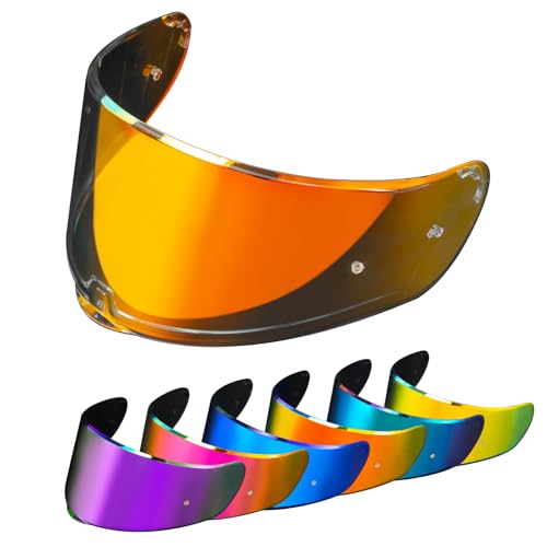Image of PSLER Sedici Strada 2 Visor - Sedici Strada 2 and Strada 3 Face Shield Motorcycle Helmet visor Accessories Replacement for LS2 FT2 VECTOR Sedici Strada 2 Strada 3 FF801 FF397,Transparent Red