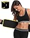 ABAHUB Waist Trimmer Weight Loss Ab Belt for Women & Men Stomach Fat Burner Wrap Premium Waist Trainer, Yellow Medium 40"