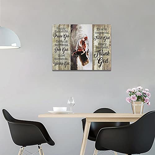 Amazing Jesus Poster Christian Religious Canvas Wall Art Every Moment Thank God Painting Christ Pictures Prints Hand Of God Artwork Motivational Quotes Wall Decor Poster Framed For Bedroom Living Room #TOP3