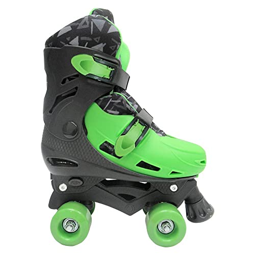 Patins Roller Ajustavel Verde e Preto G 37-40, DM Radical