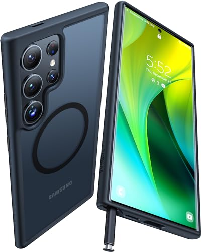 TORRAS for Samsung S23 Ultra Case with Magsafe, 12FT Military Shockproof, Slim Thin but Sturdy, Velvety Touch Anti-Slip Texture, Magnetic Protective for Samsung Galaxy S23 Ultra Case, Matte Black