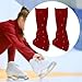 Aymzbd Ice Skating Leg Warmers Knit Long Leg Warmers Decor Fashion Supplies Keep Warm Ice Figure Skating Socks for Sports Dance, Red