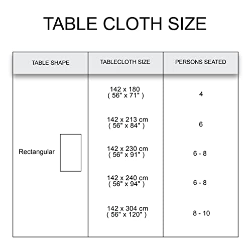 Image of Encasa XO Table Cloth (10 ft Long) for 8 to 10 Seater Large Center Dining Table - Beige Panel with Borders - Heavy Homespun Eco-Cotton Fabric, Washable, for Home, Garden, Hotel & Restaurant
