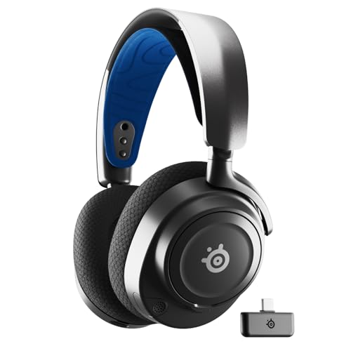 SteelSeries Arctis Nova 7P Wireless auriculares gaming multiplataforma- Controladores magnéticos de neodimio- 2,4GHz + mezcla Bluetooth- 38h de batería- Micro ClearCast Gen2 IA- PS5,PC,Switch,VR,móvil