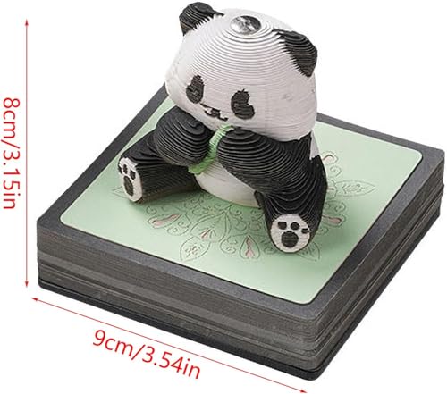 Calendário Time Piece 2025, calendário panda 2025, blocos artísticos, calendário de relógio, panda,