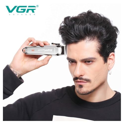 Trade Shop - Tagliacapelli Senza Fili Regolabarba Uomo Batteria Ricaricabile Rasoio Vgr V-060 - 9
