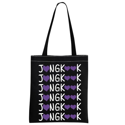 MEIKIUP Korean Boy Band Member Tote Bag Fans Gift Idol Merchandise Music Team Members Shoulder Bag (J- TB)