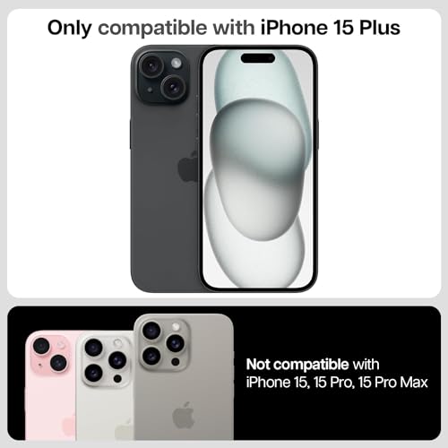 Image of KAPAVER Back Cover Case Compatible with iPhone 15 Plus (TPU+PC) (2 Clear TG + 1 Impulse Clear)