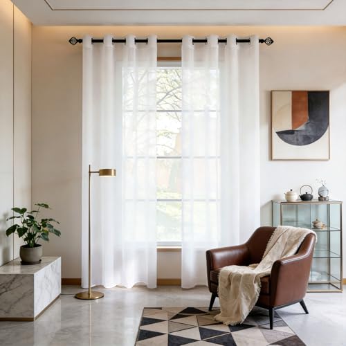 Cortinas visillos decorativas para iluminar el cuarto y dormitorio con sol de tarde 2