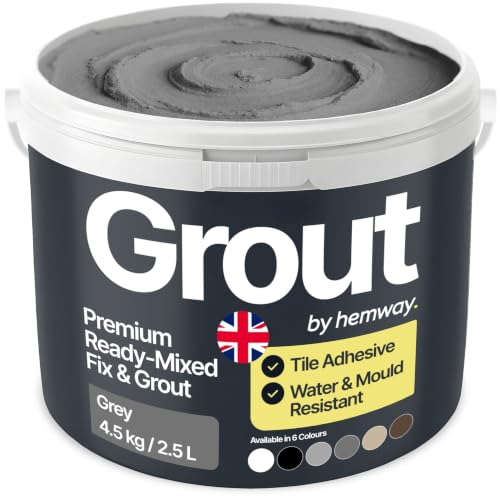 Hemway Grey Ready Mixed Grout & Fix, Wall & Tile Adhesive 4.5kg