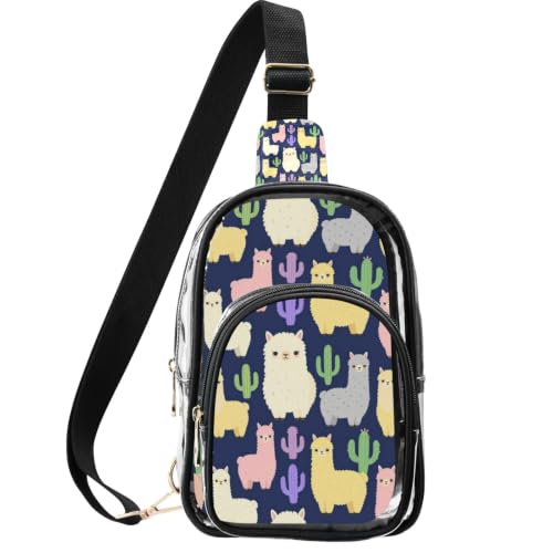 Bolso transparente linqin de 7.1 x 4 x 10.2 pulgadas sin dolor de hombro