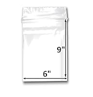 Vista 12 de 200 bolsas de plástico transparente de 6 x 9 pulgadas, bolsas de polietileno con cierre resellable de 2 mil con cierre resellable