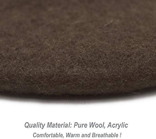 Wheebo Wool Beret Hat,Solid Color French Style Winter Warm Cap for Women Girls Lady