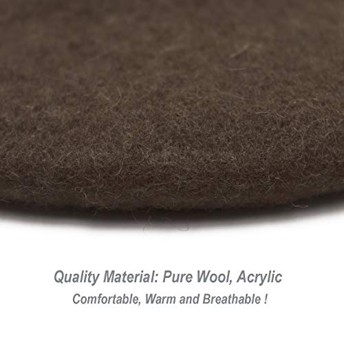 Wheebo Wool Beret Hat,Solid Color French Style Winter Warm Cap for Women Girls Lady