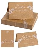SOVYTH 50 Stück Tischkarten Kraftpapier, Schön Dass Du Da Bist Tischkarten Hochzeit Tischdekoration Namenskarten Partycards Zum Selbst Beschriften Für Geburtstag Hochzeit Konfirmation