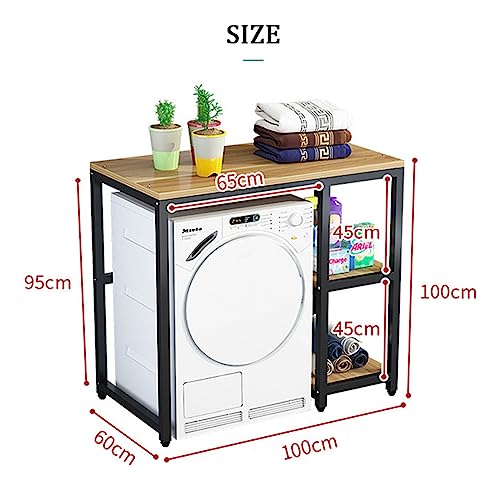Support de rangement en bois pour machine à laver autonome et compact - 2