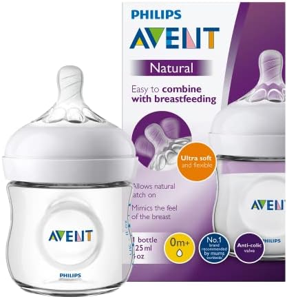 Philips Avent Natural Baby Polypropylene Feeding Bottle | No.1 Brand Recommended by Moms Worldwide | Ideal for 0 Months+| Natural Response Technology Mimics Breastfeeding | SCY900/01