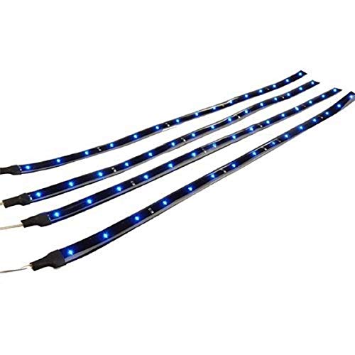 Tira LED azul impermeable 4 x 12" para auto y camión miniatura 3