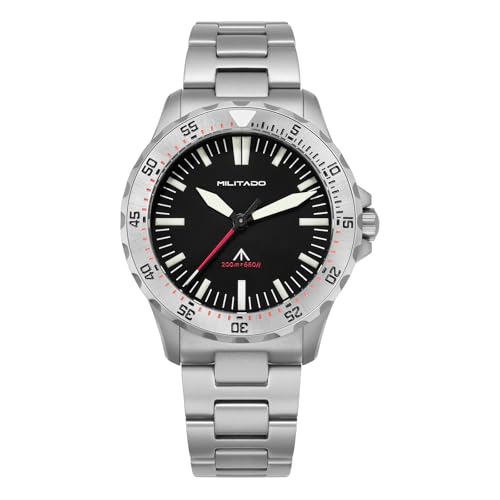 Montre de plongée luxe Militado ML16 saphir et BGW9 lumineuse pour homme raffiné