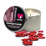 LOVE PLAY Romance Massage Candle - Moisturizing Body Oil Candle for Couples and Home Spa - Luxurious