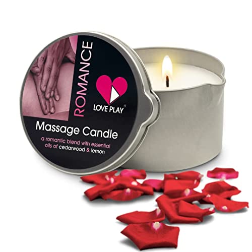 Love Play Romance Massage Candle - Moisturizing Body Oil Candle For Couples And Home Spa - Luxurious & Hydrating Skin Care Body Massage Oils - Natural, Vegan (6.76Oz) #TOP3