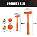 C&T 2-Pieces Dead Blow Hammer Set with Brass Cap, Orange,Shockproof Design, No Rebound Hammer,Unibody Molded Grip, Spark and Rebound Resistant
