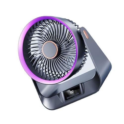 Ventilador de portátil recargable de 10000mAh con 5 velocidades 6