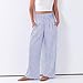 FQZWONG Womens Striped Gingham Palazzo Pants Wide Leg High Waisted Lounge Pajama Pants Cute Casual Trousers with Pockets（2-Blue,X-Large