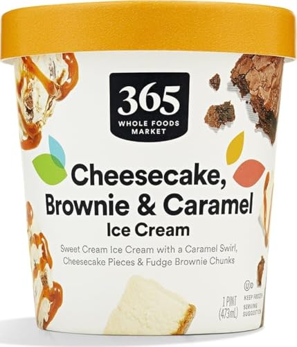 365 by Whole Foods Market Cheesecake, Brownie & Caramel Ice Cream, 1 PT