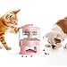 CandyCare Dozownik karmy dla psów i kotów, zabawka dla zwierząt domowych, z przyciskiem, automatyczny, powolne pióro, trening intelektualny dla małych psów (różowy)