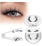 Higu clace Magnetic Eyelashes, 2 Pairs Magnetic Lashes Natural Look Reusable Wispy 3D Eyelashes w...