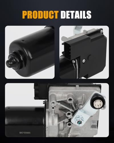 Image of ROADFAR Front Windshield Wiper Motor Fit for Buick for Lesabre 2000-2005 | Fit For Cadillac For DeVille 2000-2005|For Oldsmobile For Aurora 2001-2003|For Pontiac|Replace 12487681|12494827|4 Pins