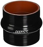 HPS HTSHC-300-BLK Silicone High Temperature 4-ply Reinforced Straight Hump Coupler Hose, 60 PSI Maximum Pressure, 3