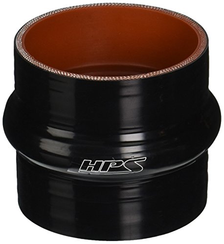 HPS HTSHC-300-BLK Silicone High Temperature 4-ply Reinforced Straight Hump Coupler Hose, 60 PSI Maximum Pressure, 3