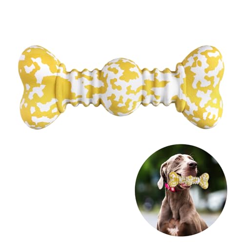 Easing Indestructible Dog Chew Toy Bones for Tough Aggressive Chewers, Natural Rubber Teeth Cleaning Long Lasting Durable Boredom Breaker For Small Medium Large Breeds