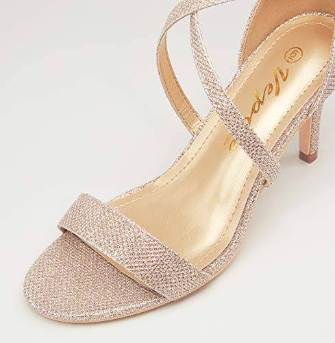 Vepose Women's Cross Straps Heeled Sandals 3 Inches Kitten Business Casual Wedding Heels Shoes - Image 4