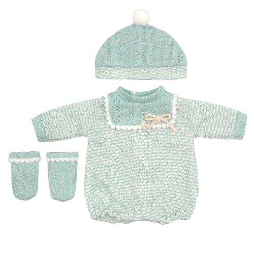 ZWOOS Roupas para bonecas 35 - 43 cm, conjunto bonito verde claro compatível com New Born Baby bonecas, presentes para meninas e meninos