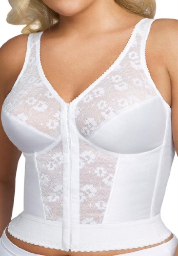 Image of Exquisite Form 5107565 Fully Slimming Wireless Back & Posture Support Longline Bra with Front Closure & Lace
