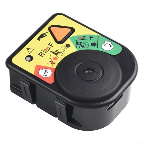 Interrupteur d'allumage et clé compatibles avec les tondeuses autoportées de rechange pour 72504227 72506119 92504227 92506119 Construction en plastique Easy Ins