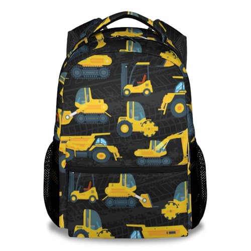 Truck Backpack for Boys, Kids Backpack School Bookbag for Primary Elementary, Durable, Lightweight, 17 Inch Construction Backpack School Essentials