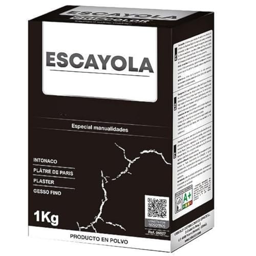 YIJIA | Escayola para moldear, Escayola en polvo, Escayola para manualidades, Tiempo de fraguado mínimo 24 horas, Formato 1 Kg, Color Blanco