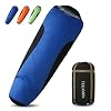 TEKAMON Schlafsack Winter Outdoor, Camping und Trekking, Mumieschlafsack für 3-4 Jahreszeiten, 400g/㎡ Winterschlafsack, Kleines Packmaß & Ultraleicht Schlafsack,für Erwachsene grün 220 * 85 * 55cm